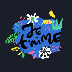 Greeting card typography in French