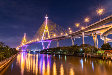 Fototapeta na wymiar Bhumibol Bridge in Thailand.