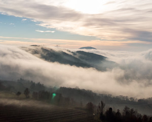 Obraz premium Clouds on Colli Euganei 3