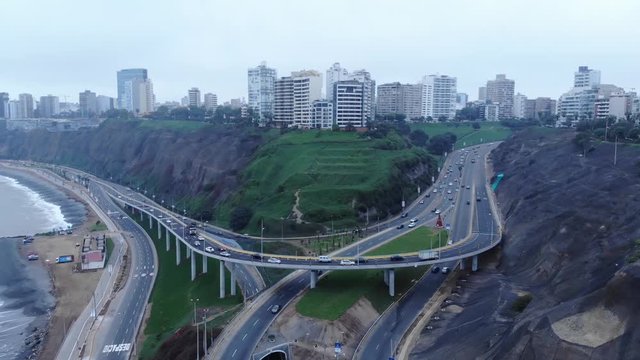 aerial shot of Barranco Lima peru