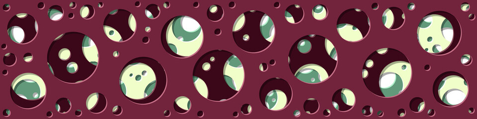 Abstract Generative Art color distributed circles holes background illustration