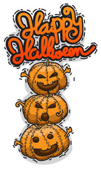 halloween pumpkins with funny faces