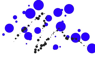 Gouache dots on a white background. Two-color divorces.