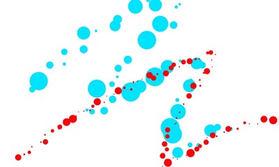 Gouache dots on a white background. Two-color divorces.