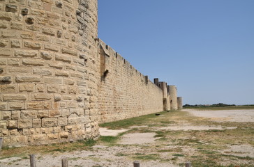 Fototapeta na wymiar Medieval port Aigues Mortes, Camargue, Southern France