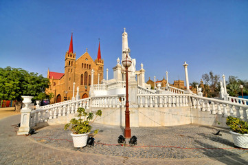St. Patrick’s Cathedral, the seat of the Roman Catholic Archdiocese of Karachi, - obrazy, fototapety, plakaty