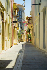 Nice and typical houses at crete, greece