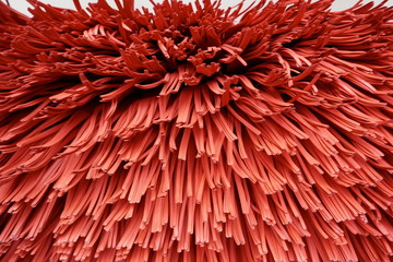 Rotating brushes of a car wash, close-up, texture