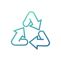 Recycle icon Logo Concept Vector template. Simple logo vector illustration for graphic and web design.