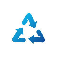 Recycle icon Logo Concept Vector template. Simple logo vector illustration for graphic and web design.