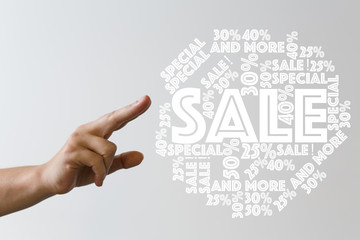 SALE CONCEPT DIGITAL in hand