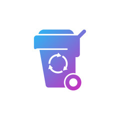 Recycle icon Logo Concept Vector template. Simple logo vector illustration for graphic and web design.