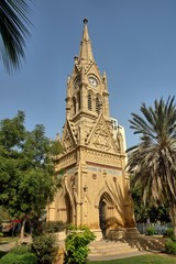 Fototapeta na wymiar Merewether Clock Tower or Merewether Tower located in Karachi, Sindh, Pakistan