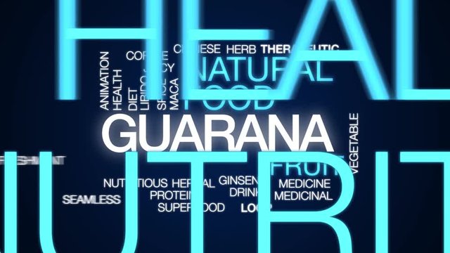 Guarana animated word cloud. Kinetic typography.