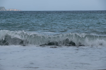 Photo of a beach and waves