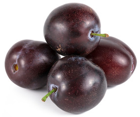 .plums on a white background