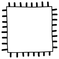 Frame. Decoration for greeting card, scrapbooking and design. Illustration isolated on white background.