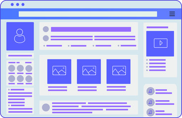 Fototapeta premium browser web site window layout vector