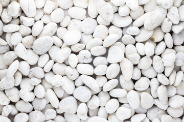 White pebbles stone texture and background