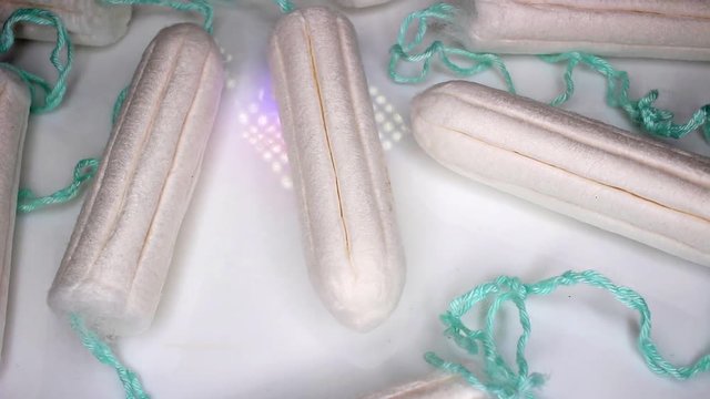 Tampon Tampons Menstruation Gynecology PMS Periods Fibroids Vaginitis Vaginal Vaginosis Tampon Closeup