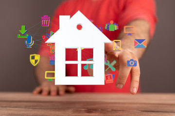 Smart home: Smarthome house automation icon