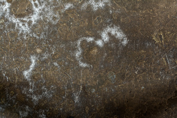 texture of old rumpled shabby metal, close-up abstract background