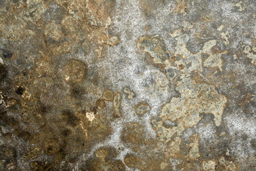 texture of old rumpled shabby metal, close-up abstract background