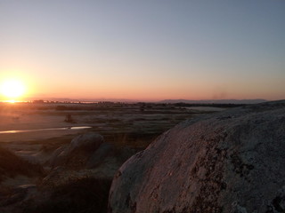 sunset on the coast of sea