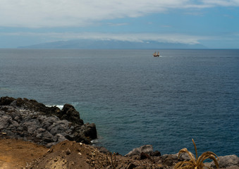 Tenerife beach coast travel boat