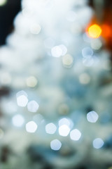 blurry christmas lights on a christmas tree