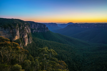 blue hour at govetts leap lookout, blue mountains, australia 25