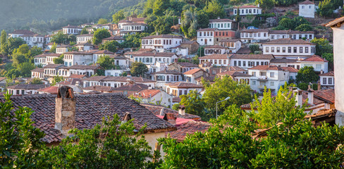 Panoramic view of Sirince village, Izmir Province, Turkey