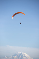 Fototapeta na wymiar paraglider near mountain 2