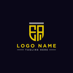 logo design inspiration for companies from the initial letters of the EA logo icon. -Vector