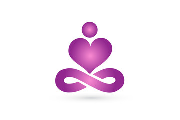 Yoga man logo vector