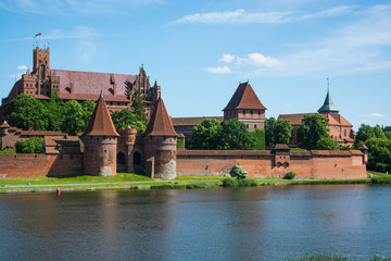 Fototapeta premium marienburg castle in poland, travel pictures of europ medieval architecture