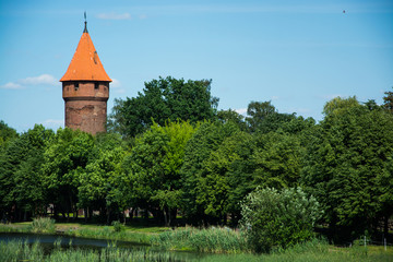 Fototapeta premium marienburg castle in poland, travel pictures of europ medieval architecture