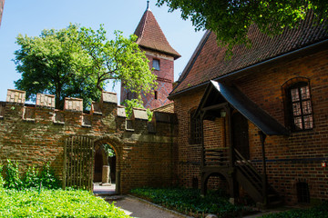 marienburg castle in poland, travel pictures of europ medieval architecture