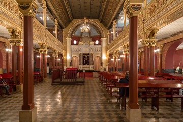 Chic and elegant interior of the Tempel synagogue