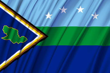 Delta Amacuro waving flag illustration.