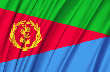 Eritrea waving flag illustration.