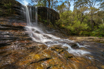 waterfall on weeping rock walking track, blue mountains national park, australia 16