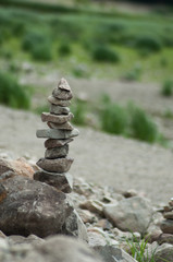 Fototapeta na wymiar Closeup of rocks balance in the mountain