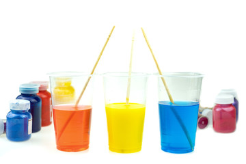 Mixing color epoxy resin in plastic cup