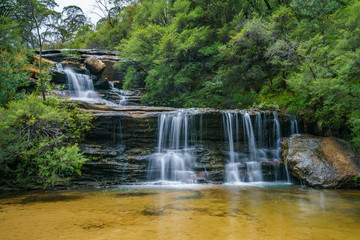 waterfall on undercliff walk, blue mountains national park, australia 11