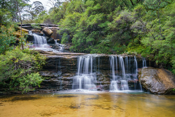 waterfall on undercliff walk, blue mountains national park, australia 14