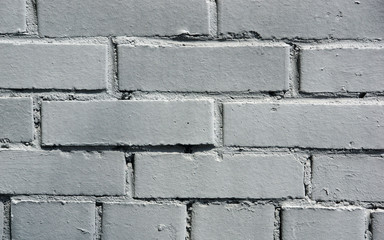 sloppy masonry brick painted gray paint                         