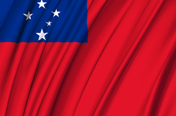 Samoa waving flag illustration.