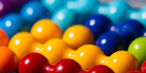 Colored balls of the puzzle as a chain of molecules in a chemical formula. The concept of a new approach and discoveries to solve old problems.