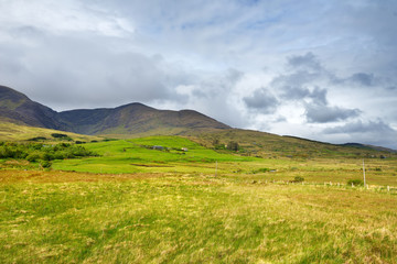 Beautidul landscape of the Killarney National Park. Hiking in County Kerry, Ireland.
